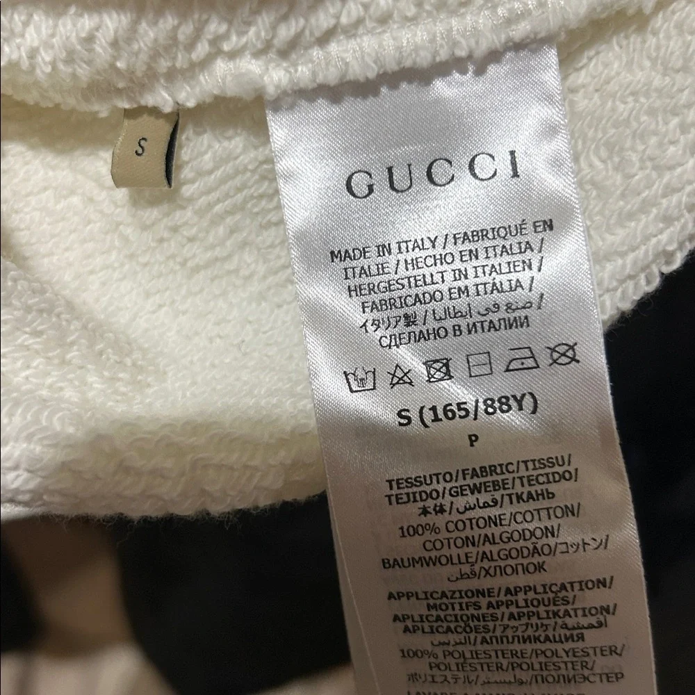 Men's Gucci interlocking G logo, oversized cotton hoodie size small fits large